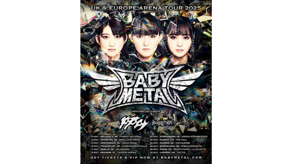 BABYMETALが英国＆欧州で初のアリーナ・ツアー開催