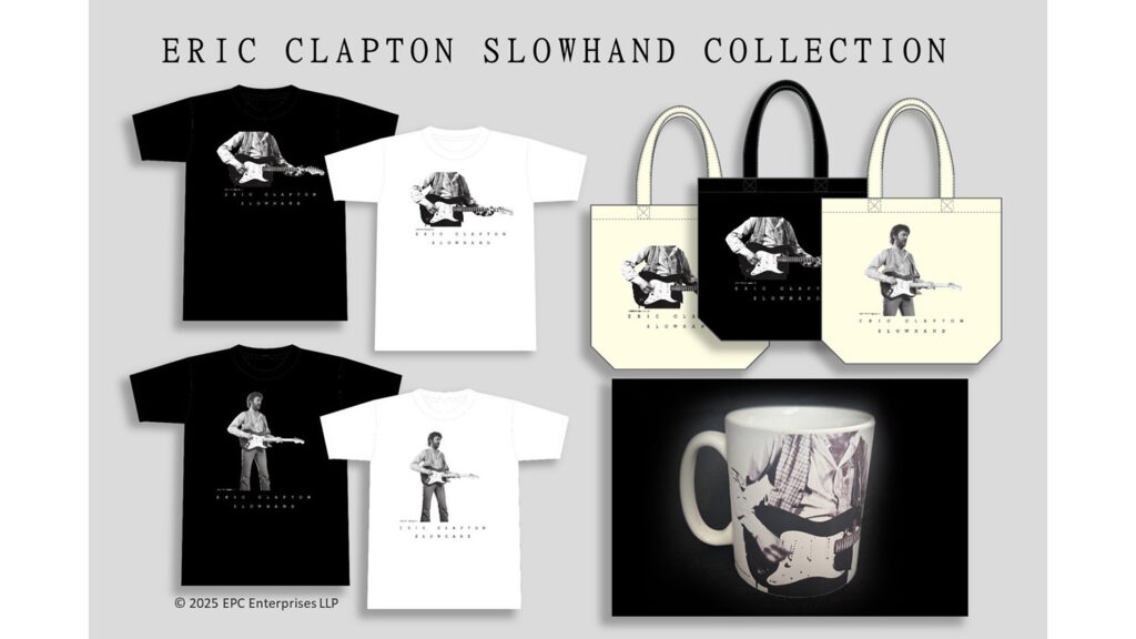 クラプトン『SLOWHAND』デザイン公式グッズ登場