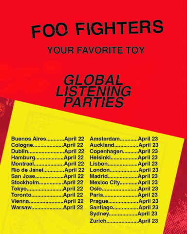 フー・ファイターズ リスニング・パーティー告知